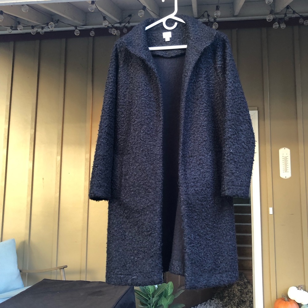 A New Day—Black Polyester Coat